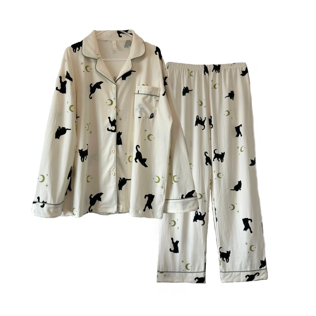 Pijama Feminino Gato & Lua